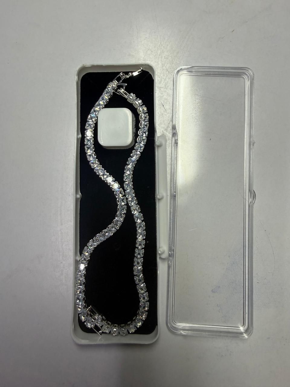 Luxury Emerald Diamond Tennis Bracelet (Pack of 2) – Sparkling Zircon Elegance for Women