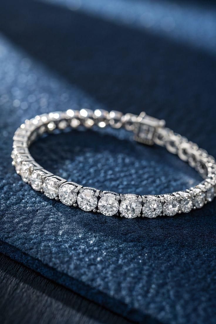 Luxury Diamond Tennis Bracelet – Elegant Sparkling Crystal Bracelet for Women