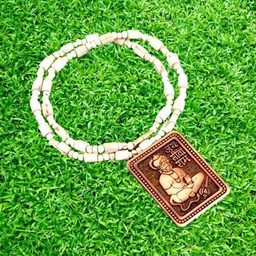 Premium Tulsi Kanthi Mala with Hanuman Ji Pendant – Spiritual Protection & Blessings (Pack of 2)